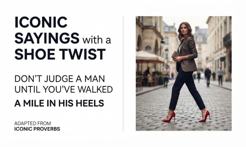Iconic Sayings with a Shoe Twist