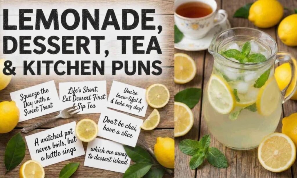 Lemonade Captions, Dessert, Tea, and Kitchen Puns
