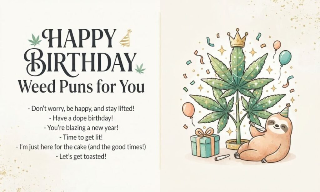 One Liner Weed Puns for Birthday Cards