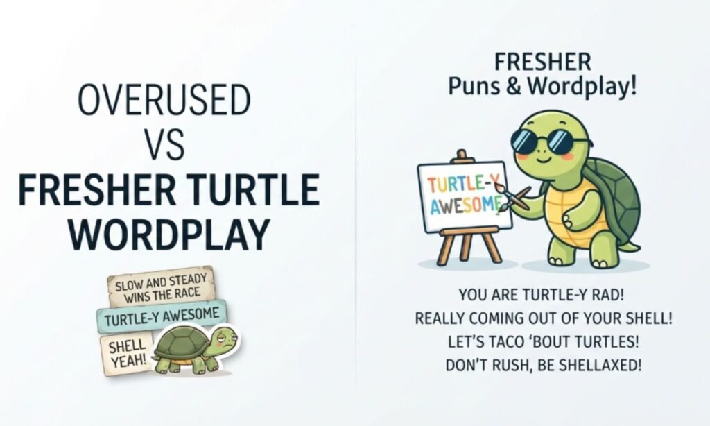 Overused vs Fresher Turtle Wordplay