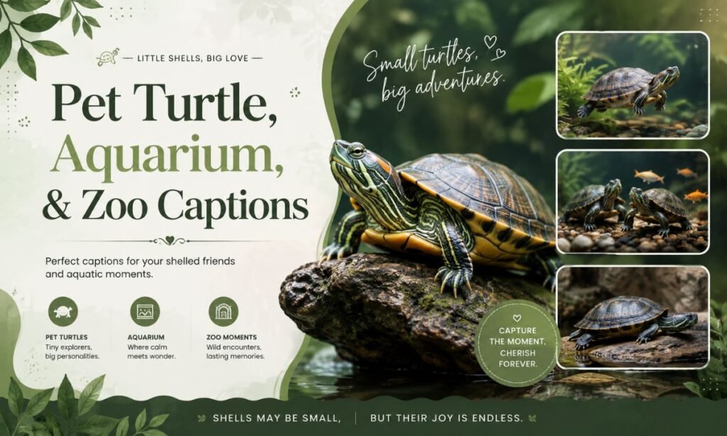 Pet Turtle, Aquarium, and Zoo Captions