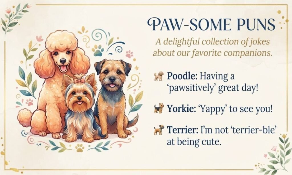 Poodle, Yorkie, and Terrier Puns