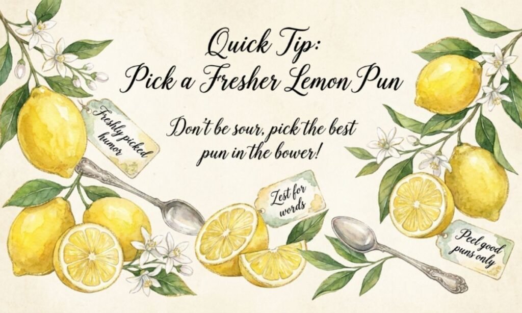 Quick Tip Pick a Fresher Lemon Pun