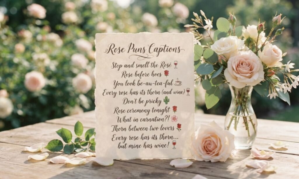 Rose puns captions