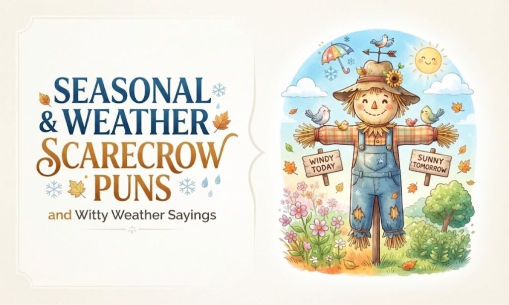 Seasonal and Weather Scarecrow Puns