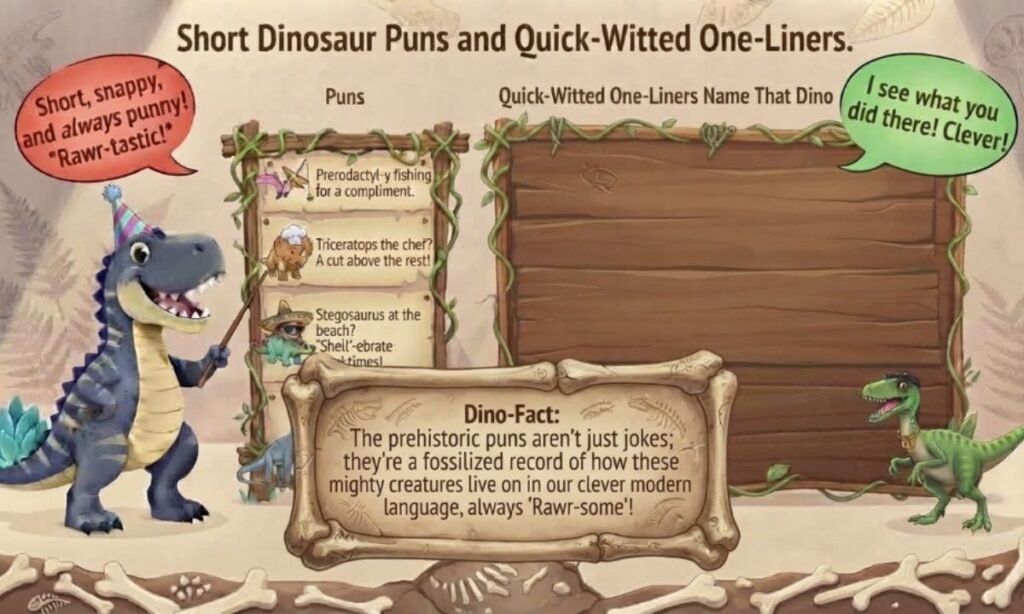 Short Dinosaur Puns and One Liners