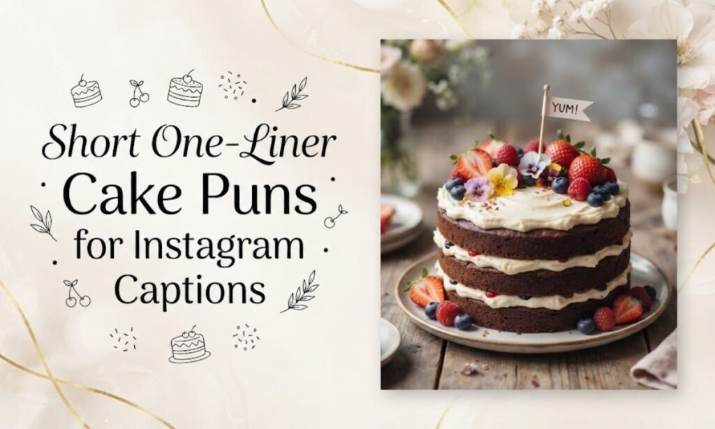 Short One-Liner Cake Puns for Instagram Captions