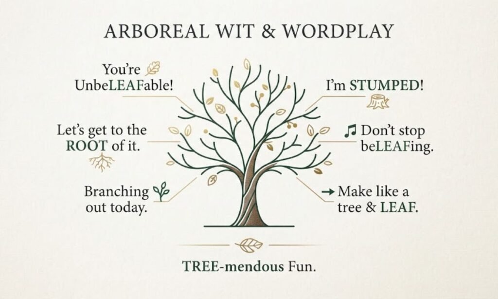 Short Tree Puns and Quick Wordplay