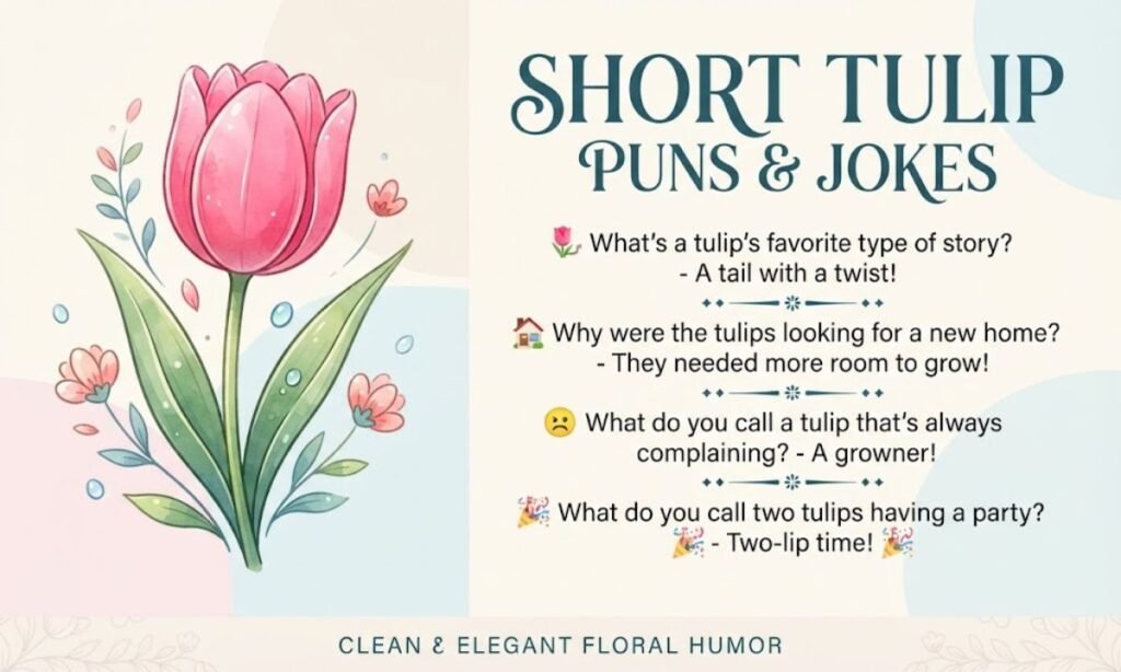 Short tulip puns and jokes
