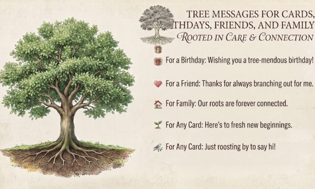 Tree Messages for Cards, Birthdays, Friends, and Family