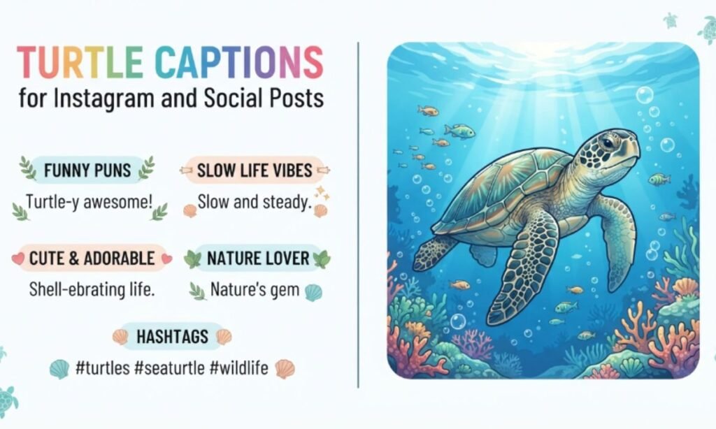 Turtle Captions for Instagram and Social Posts