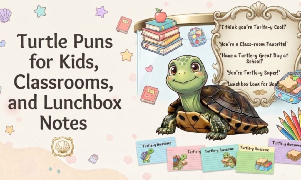 Turtle Puns for Kids, Classrooms, and Lunchbox Notes