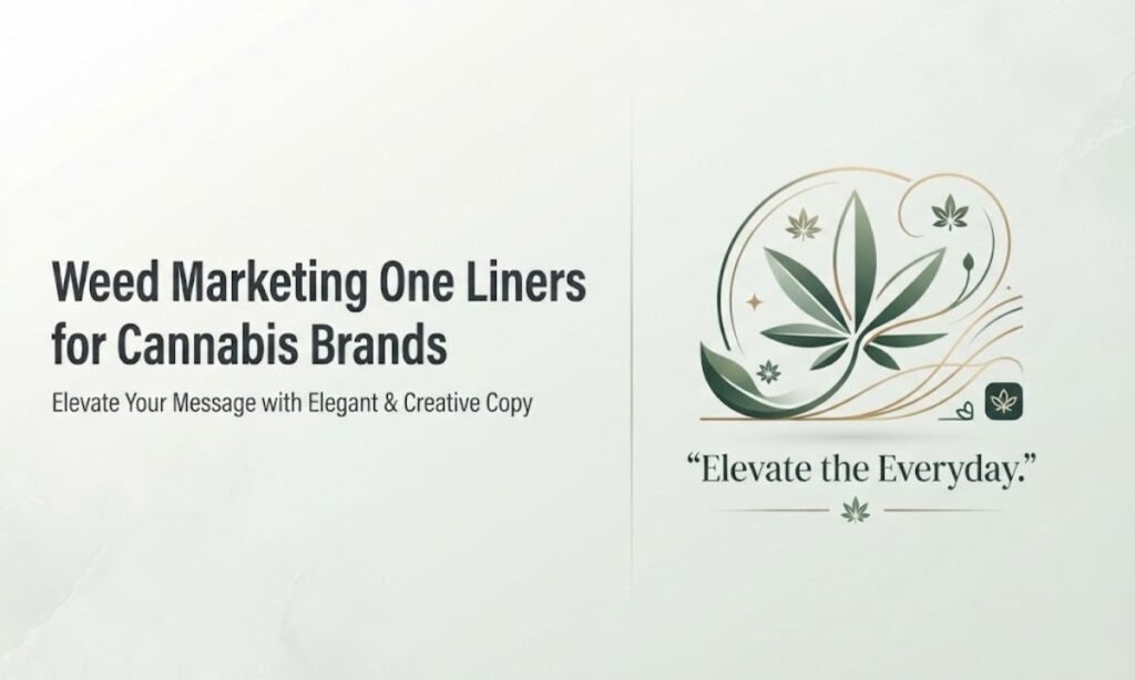 Weed Marketing One Liners for Cannabis Brands