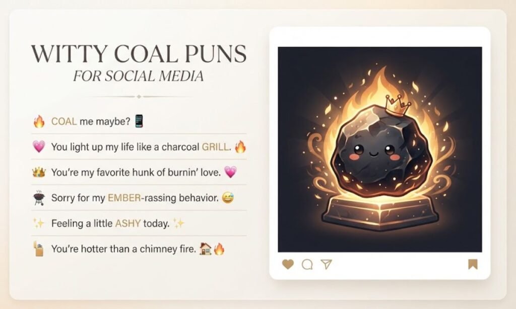 Witty Coal Puns for Social Media