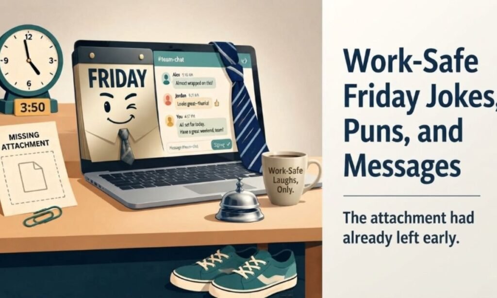 Work Safe Friday Jokes, Puns, and Messages