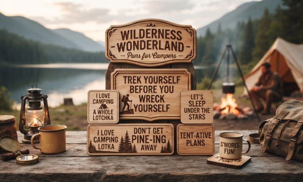 Adventure & Camping Wood Puns