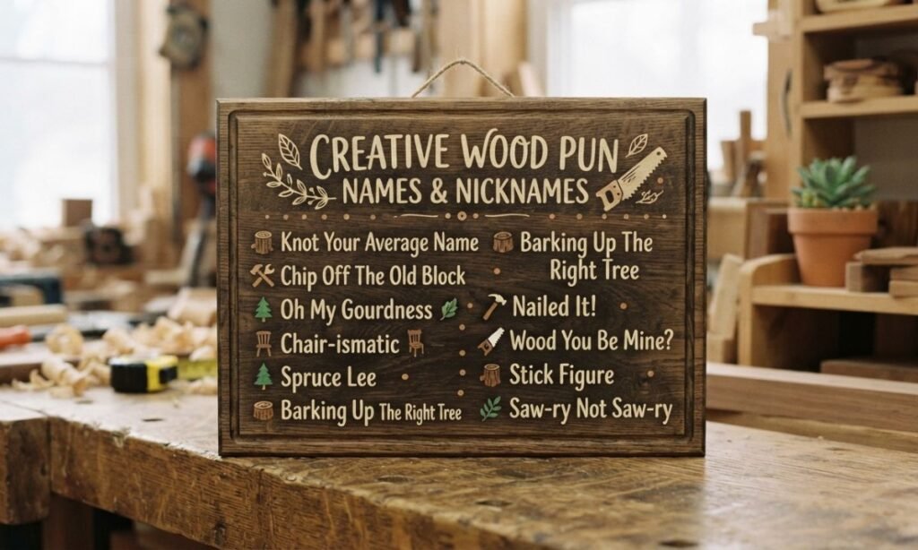 Creative Wood Pun Names and Nicknames
