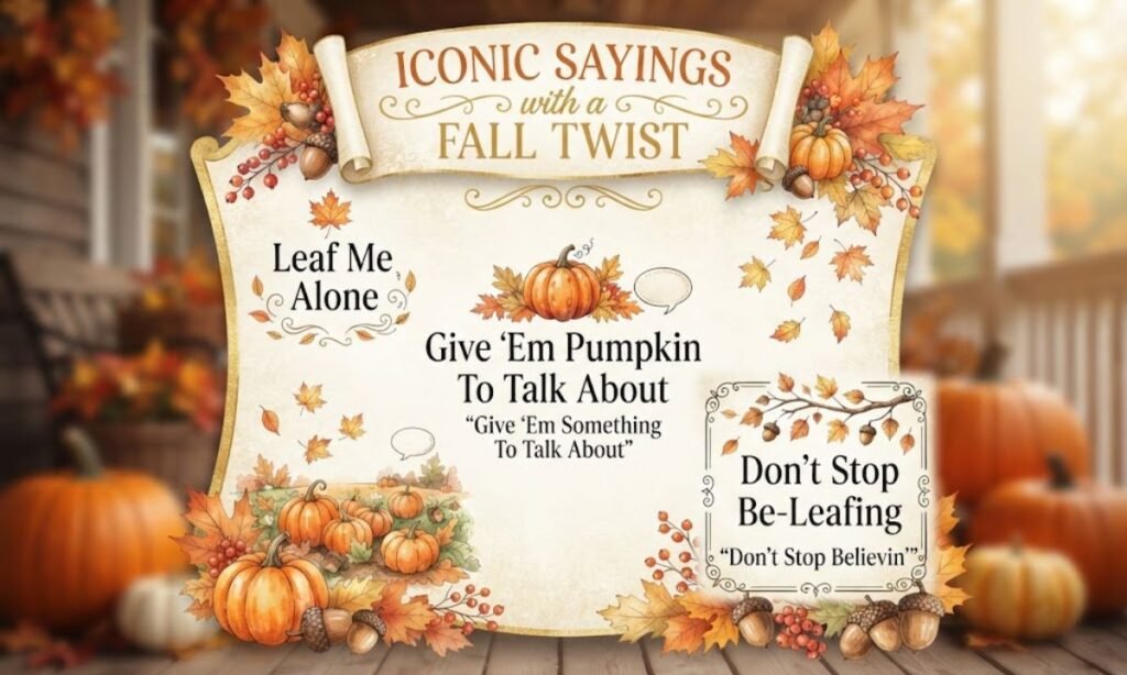 Iconic Sayings with a Fall Twist