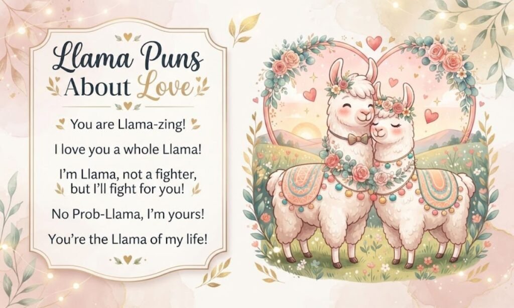 Llama puns about love