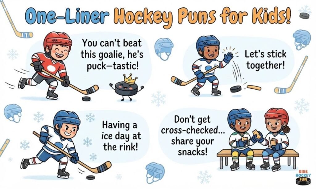 One-Liner Hockey Puns for Kids