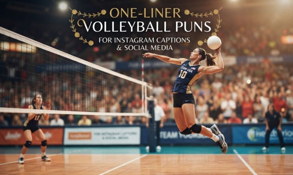 One-Liner Volleyball Puns for Instagram Captions & Social Media